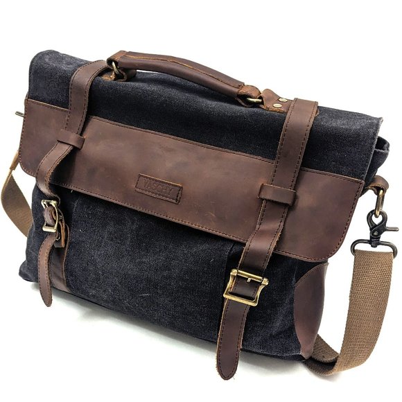 Brown and Black Messenger Bag - Picture 1 of 15